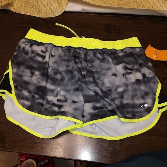 New Champion Duo Dry Gray Yellow Shorts Size Women's XXL - Picture 1 of 2
